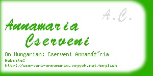 annamaria cserveni business card